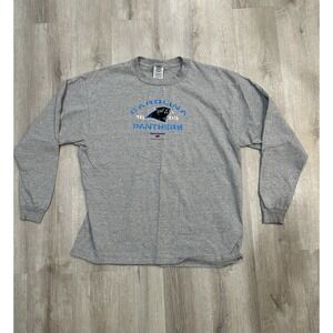 Carolina Panthers Long Sleeve T-shirt Gray W/Team Logo Men's XL, Bank Of America
